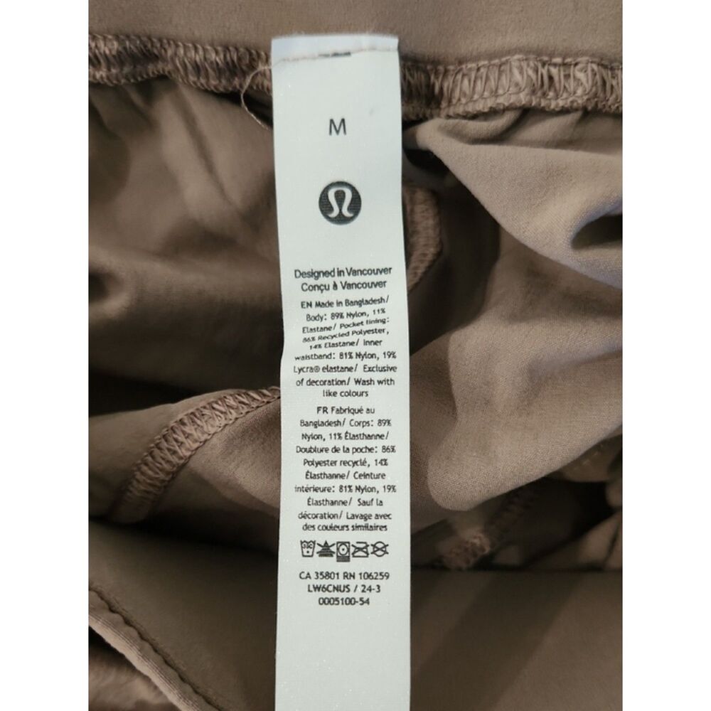 Lululemon Stretch Woven High-Rise Wide-Leg Cropped Pant, Taupetastic, Size M - Picture 7 of 10